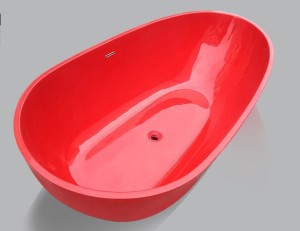 red color solid surface bathtub 8608