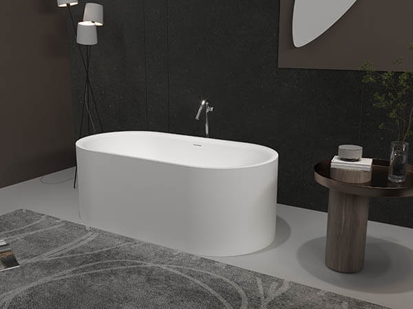 Oval freestanding stone baths AT6004, The best match for Pedetal basin AT6004