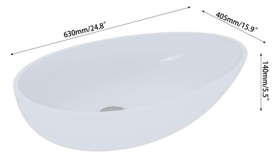 size of at8007 bathroom basin